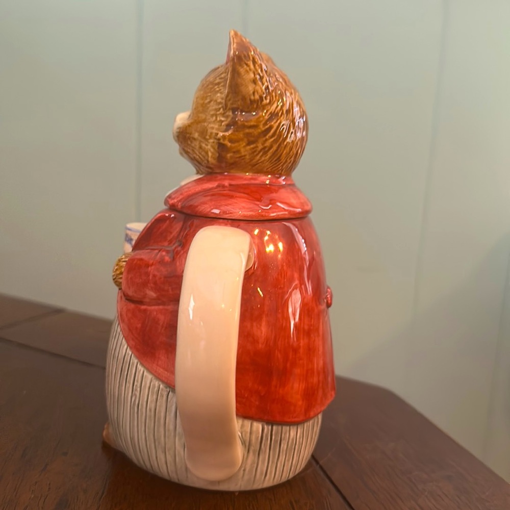 Otagiri Vintage Teapot boy cat with blue pants - Picture 3 of 7